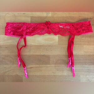 Victoria's Secret Red Lace Garter Belt
